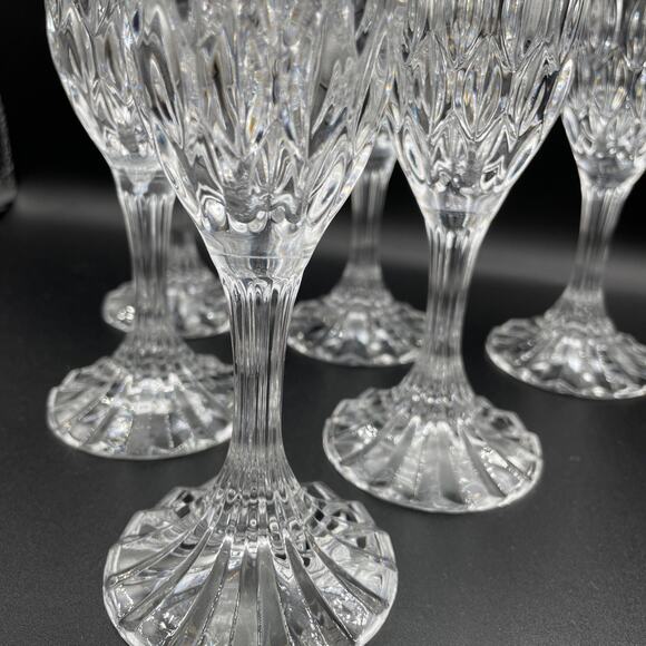 6 Vintage Cristal D'Arques - Durand Bretagne Fluted Champagne - 8 1/4" - Picture 2 of 9